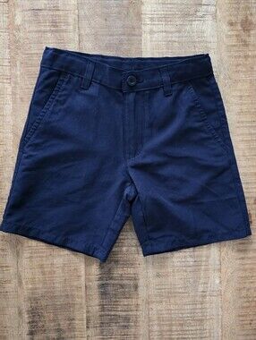 Izod Boys Performance Stretch Shorts Size 5 Navy Blue Slim Fit